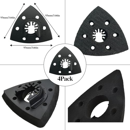 94PCS Oscillating Tool Sandpaper Kit Multitool Detail Sander Pads Include Triangle & Finger Sandpapers fit DeWalt Tools etc Sanding Door Frame Old Furniture Wide Range of Grits for Different Projects - style: 94pcsMixed set 93mmTriangle & Finger