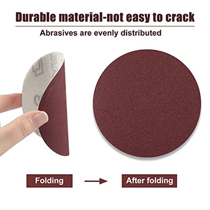 SPEEDWOX 50pcs Sanding Discs 4 Inches Sandpaper 320 Grit Hook and Loop Sanding Discs for Drill Grinder Rotary Tools No Hole - size: 320 Grit