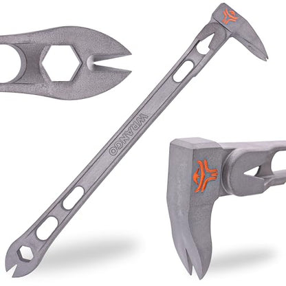 11.5" Titanium Nail Puller Cats Paw Pry Bar - Lightens Your Toolbelt - 45% Lighter Than Steel - Side Nail Puller - Professional Grade & Lifetime Warranty - 5% Donated To Help Farmers - size: Titanium Pry Bar 11.5"