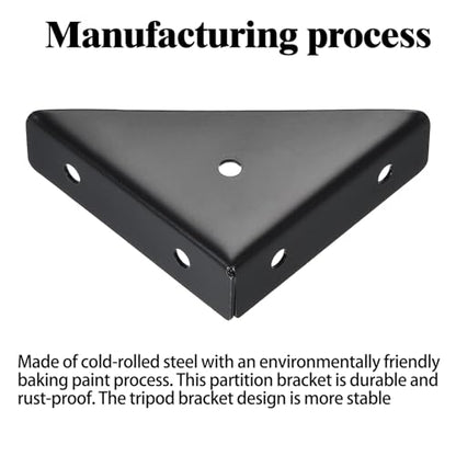 L&M Trapeziform Angle Brackets 4 PCS , Shelf Brackets Heavy Duty Triangular Bracket Fastener, Cold Rolled Steel Braces Joining Support for Desk Bed Edge，Furniture Fastening - size: General-Bracket