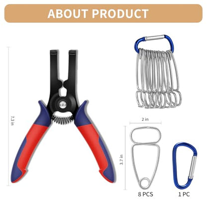 PLANEKO 10PCS Miter Spring Clamps Kit for Wood Trim Picture Frames Molding