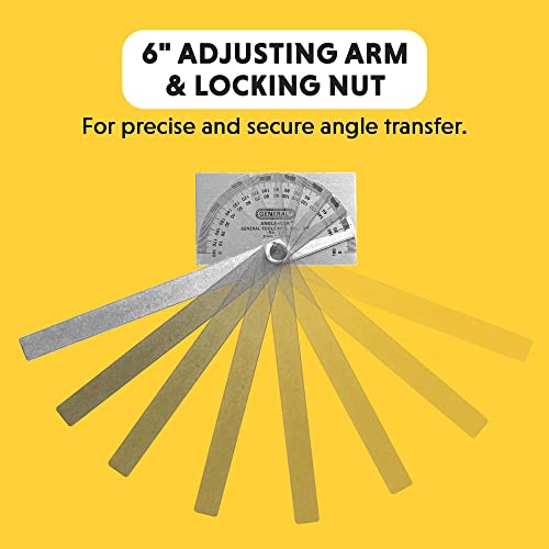 General Tools Square Head Protractor & Angle Finder for Carpentry & Framing