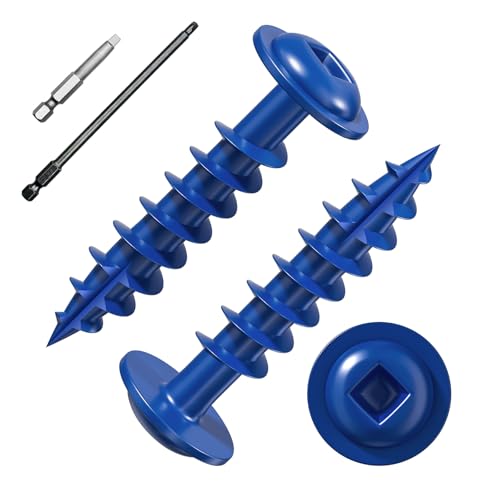 Wensilon Pocket Hole Screws, #8 x 1, Square Drive, Blue, 5lbs 1049pcs - color: Blue, size: 8*1"