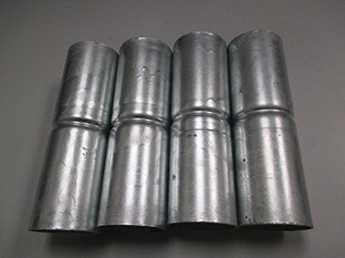 Chain Link Fence Top Rail Sleeves Galvanized Steel 4 Pc Pack 1-5/8" X 6"