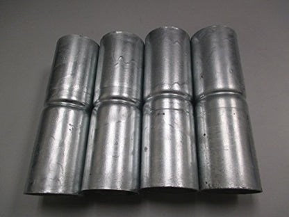 Chain Link Fence Top Rail Sleeves Galvanized Steel 4 Pc Pack 1-5/8" X 6"