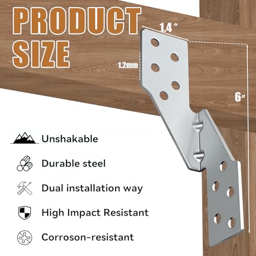 50 Pack Left Size Hurricane Straps Tie Brackets