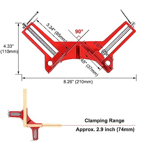 4Pcs 90 Degree Right Angle Clamp Aluminium Alloy Corner Clamps