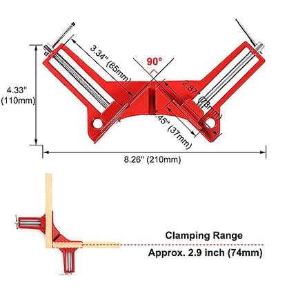 4Pcs 90 Degree Right Angle Clamp Aluminium Alloy Corner Clamps