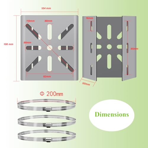 Universal Wall Mounting Bracket with 3 Loops - size: 1Pack