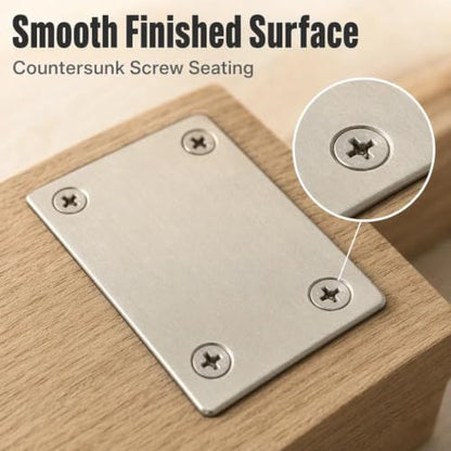 20 Pcs Stainless Steel Mending Plates, Wood Joint Repair Brackets