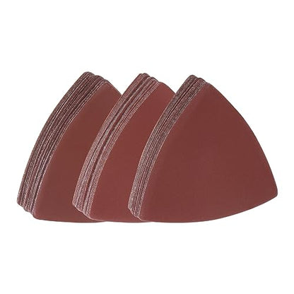 HARFINGTON 60pcs Triangular Hook & Loop Sandpapers 1000/1200/1500 Grits 3-1/8" Aluminum Oxide Sanding Pads Mouse Detail Sander Papers Multitool Sheets Set (20pcs of Each Grits) - size: 1000/1200/1500 Grits