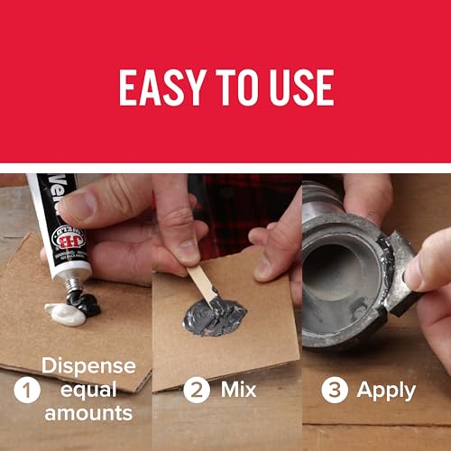 J-B Weld KwikWeld, 6 Minute Set Epoxy, Steel Reinforced Epoxy, High Strength - 2 Pack, Dark Grey (8276-2) - size: 2 oz - 2 Pack