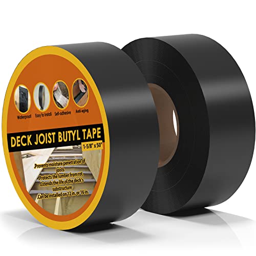 Deck Joist Tape for Decking 1-5/8" x 50' 2 Rolls - size: 2pack 1-5/8" x 50'