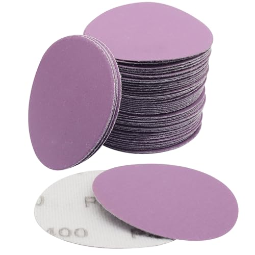 3 Inch 400 Grit Wet Dry Sandpaper, 50 Pcs Sanding Disc - style: Grit 400
