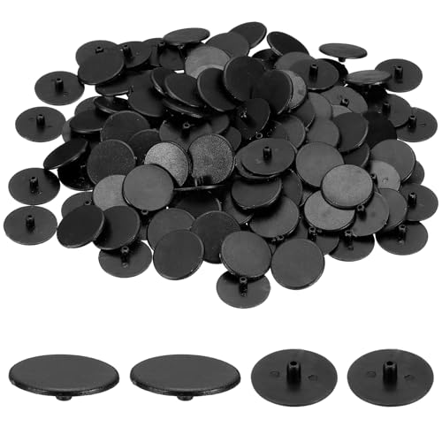 uxcell 300Pcs 3x17.5mm Plastic Hole Plugs, Round Screw Cap Cover, Panel Drill Hole Plugs for Furniture Cabinet Cupboard Shelves Fencing Post Pipe Insert End Caps, Black - color: Black, size: 3x17.5mm