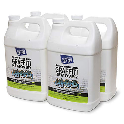 Lift Off Spray Paint & Graffiti Remover, 1 Gallon, 41201 (Pack of 4) - size: 128 Fl Oz (Pack of 4)