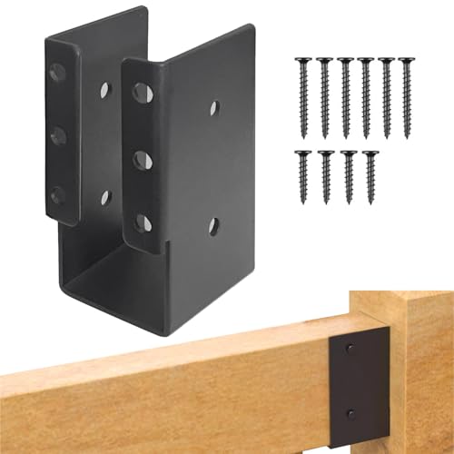 12 Pcs Concealed Joist Hangers, 2x4 Outdoor Beam Brackets with Screws