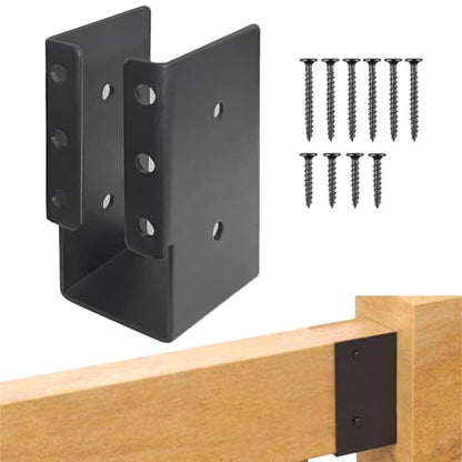 12 Pcs Concealed Joist Hangers, 2x4 Outdoor Beam Brackets with Screws
