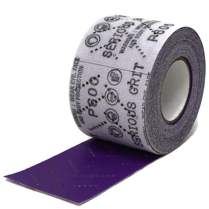Serious Grit - P600 Grit Ceramic Hook & Loop Sandpaper Roll - 70mm x 12m - size: 600 Grit
