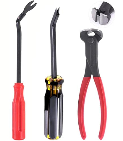 3Pcs Heavy Duty Staple Remover, Upholstery Staple Puller Tool