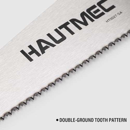 HAUTMEC 11-Inch PVC Pipe Saw, Heavy Duty Hand Saw for Cutting Plastic, ABS, Drywall and Wood, 10 TPI Fine Tooth with Adjustable Angle Handle for Plumbers