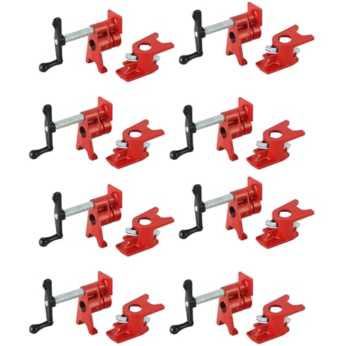 8 Pack 3/4" Wood Gluing Pipe Clamp Set, Pipe Clamps for Woodworking - style: 8Pack，3/4"
