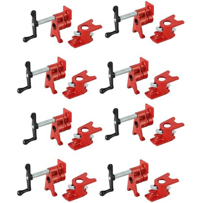 8 Pack 3/4" Wood Gluing Pipe Clamp Set, Pipe Clamps for Woodworking - style: 8Pack，3/4"