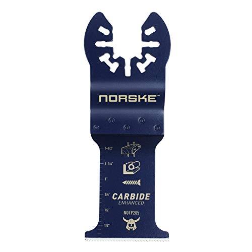 Norske Tools NOTP205 1-1/4 inch Carbide Oscillating Multi Tool Accessory Blade for Cutting on Metal and Metal Embedded Wood - style: Carbide Blade