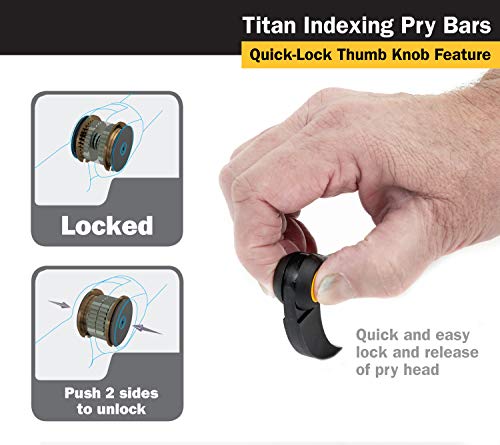 Titan 17808 Indexable Pry bar, 8"