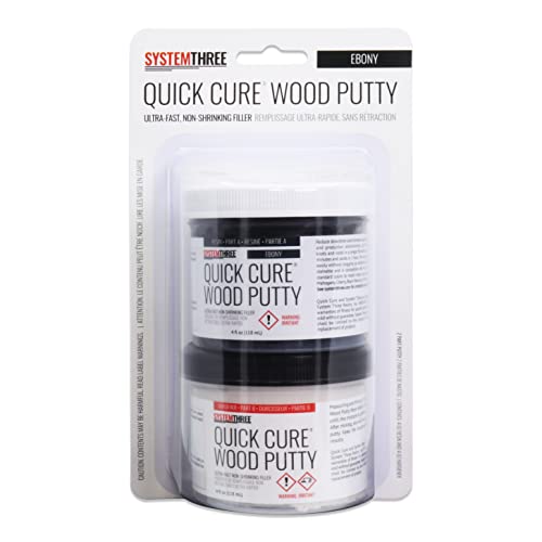 SYSTEMTHREE Quick Cure Putty, Ebony, 8-oz Kit - color: Ebony, size: 1 Count (Pack of 1)