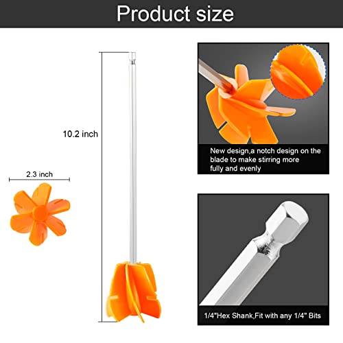 New Paint Mixer Drill Attachment with 1/4"Hex Shank Quick Chuck Drill