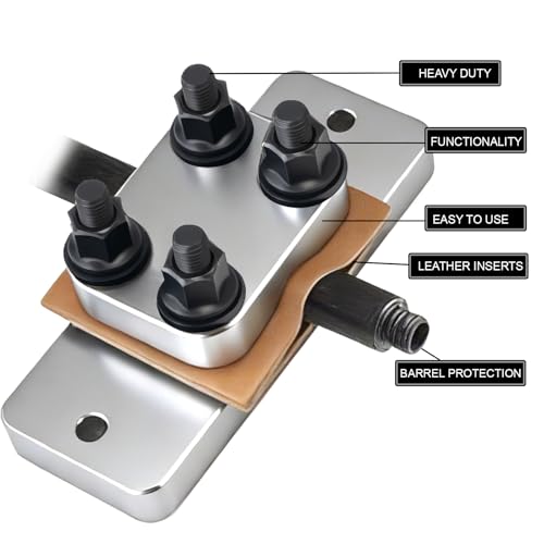 Professional Grade Heavy Duty Barrel Vise Tool, Universal Barrel Clamp Surface Protection Design (Silver) - color: Silver