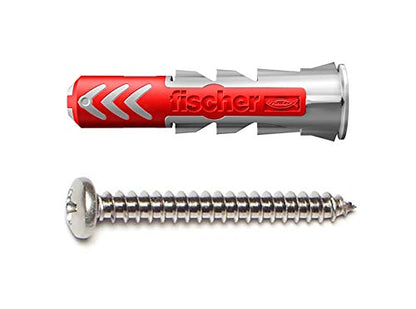 fischer DuoPower Universal Wall Anchors for Fastenings in Concrete, Brick, Drywall and Wood, (50, Old, 1/4" x 1 3/16") - size: 1/4" x 1 3/16"