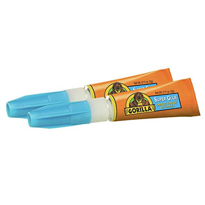 Gorilla Super Glue, Two 3 Gram Tubes, Clear, (Pack of 6) - size: 6- Pack