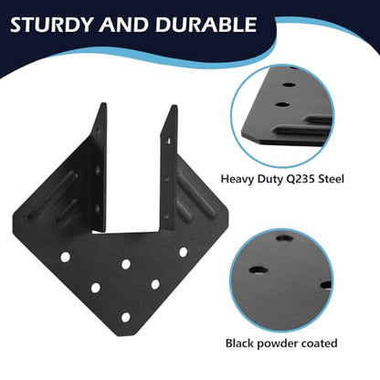 8Pcs Hurricane Tie for Rafter,Heavy Duty 2mm Thick Hurricane Strap - size: 8pcs, style: 2''x4''Hurricane Tie