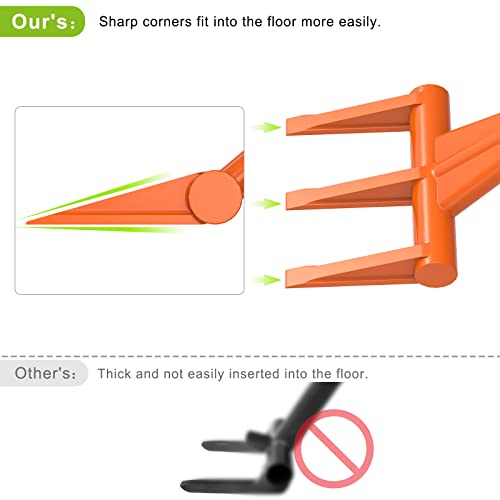 Dolibest 56'' Demo Bar, Heavy Duty 3-Tine Wrecking Bar with Ergonomic Handle for Efficient Wooden Demolition and Renovation, All-Steel Construction - color: 3-tine 56''-b
