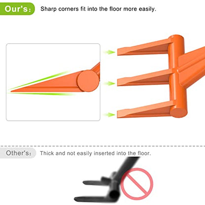 Dolibest 56'' Demo Bar, Heavy Duty 3-Tine Wrecking Bar with Ergonomic Handle for Efficient Wooden Demolition and Renovation, All-Steel Construction - color: 3-tine 56''-b
