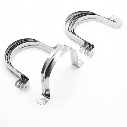 10Pcs 2.5 Inch Stainless Steel Conduit Clamps - size: 3" / 76mm
