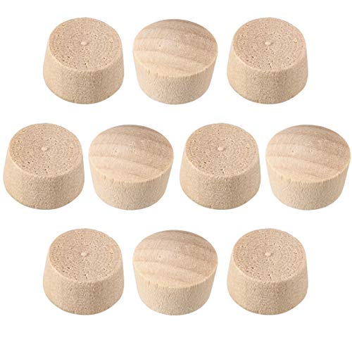 uxcell Wood Button Top Plugs 1/2 Inch Cherry Hardwood Furniture Plugs 9/25 Inch Height 50 Pcs - size: 1/2"x9/25"