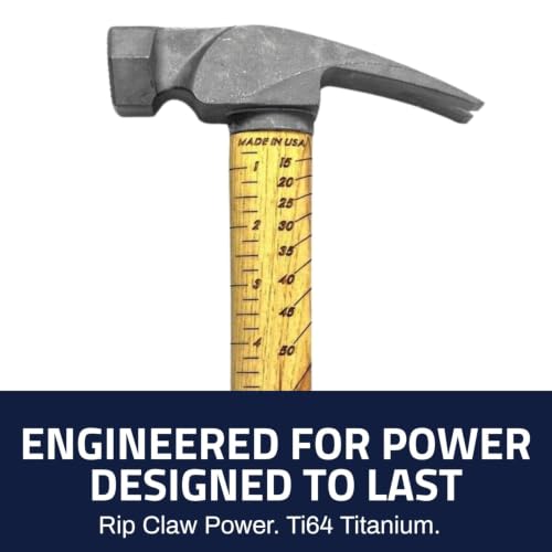 Boss Hammer 14 oz Ti64 Titanium Hammer, Tennessee Hickory Handle - size: 14 oz., style: Smooth Face