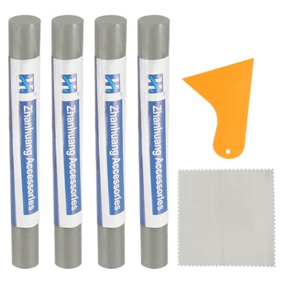 uxcell 4Pcs Wood Filler Sticks,Wood Repair Kit,Pale Gray - color: Pale Gray