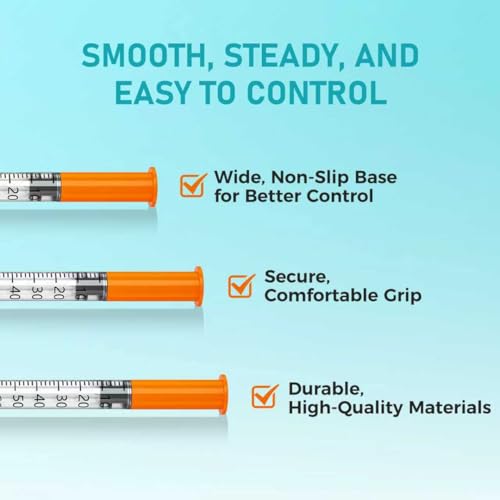 U-100 31g 1/4 1cc syringe with (6mm) , disposable syringe, Individually, Pack of 100 - size: 1ml-31G 1/4", style: 100