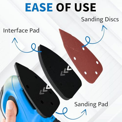 Mouse Foam Sanding Interface Pad 2Pcs 140mm*98mm 5 Holes - size: 140mm