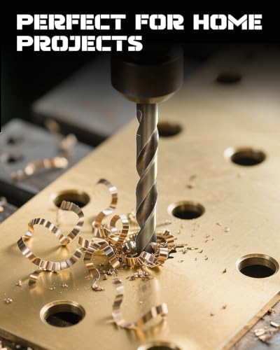 COMOWARE Cobalt Drill Bit Set- 1/2" M42 High Speed Steel Twist Jobber Length for Hardened Metal, Stainless Steel, Cast Iron and Wood Plastic - size: M42 1PCS