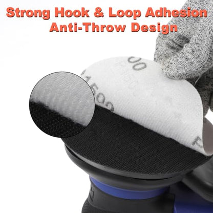 6 Inch Film Sanding Discs: 400 Grit No-Hole Hook and Loop Sandpaper Disc