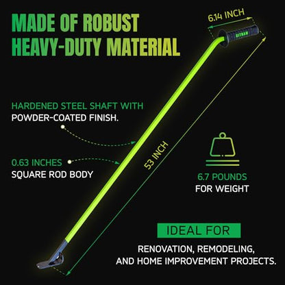 Mantis - Large Pry Bar | Ergonomic Designed Pry Bar for Quick Easy Removal of Carpet Tack Strips, Underlayment, and Sheet Vinyl, While Standing on Your Feet.