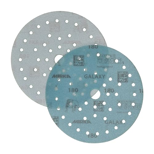 Mirka Galaxy Multifit 6 Inch Ceramic Discs, 180 Grit, Hook & Loop, 50 Pack - size: Grit 180
