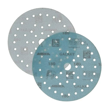 Mirka Galaxy Multifit 6 Inch Ceramic Discs, 180 Grit, Hook & Loop, 50 Pack - size: Grit 180