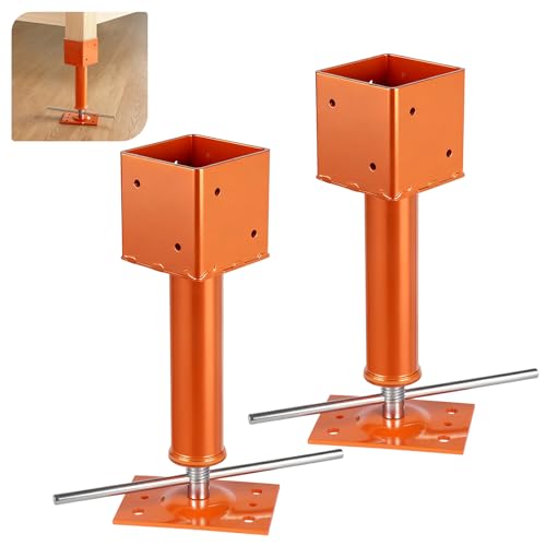 Screw Jack Post,4" x 4"Adjustable House Floor Jacks,13.4"-18.7"Height Range
