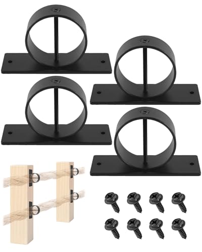 4 Pack Stainless Steel Rope Holder with Cross Screw, Easy to Install